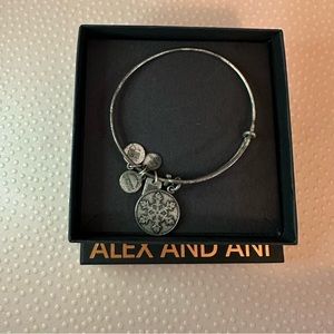 ALEX AND ANI SILVER SNOWFLAKE BANGLE